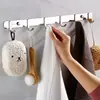 Venda direta da fábrica, suporte de ganchos de aço inoxidável, gancho de roupa para banheiro, suporte para pendurar utensílios de cozinha, suporte de ganchos adesivo sem furar