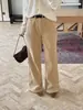 Pantalones de pana retro Han Xun Otoño Invierno Zodiaco Micro Campana 2026 Nuevos de Cintura Alta Moldeadores de Piernas Largos 27495