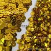 Serie de lentejuelas doradas 3/4/5/6 mm [PL8] Lentejuelas de bordado francés Accesorios para ropa Perlas cosidas a mano de PET