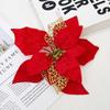 Flor oca de Natal Pó de ouro de Natal Decoração de flor de Natal Árvore de Natal 22cm Guirlanda de Natal Decoração de rattan atacado