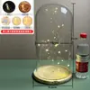 Urso Marinho Capa de Vidro Luminosa Caixa de Exibição Transparente Boneca Árvore de Natal Blocos de Construção Modelo de Mão Figura com Cobertura de Poeira de Luz