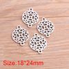 2 colores 18 * 24 mm DIY accesorios de aleación redondo hueco tallado conector collar pulsera accesorios 4B
