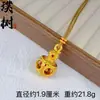 Loja de ouro mesmo estilo ouro areia bússola de oito tesouros giratória pingente colar novo estilo chinês cravejado com diamantes cabaça giratória corrente longa para suéter