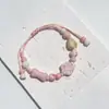 Pulsera de Cerámica Jingdezhen Nueva Pulsera de Cerámica Estilo Chino Joyería Hecha a Mano Cuerda Estilo Tíbet Puesto de Pulseras Jingdezhen