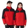 Fábrica de chaquetas para exteriores de otoño e invierno, venta al por mayor, monos de dos piezas desmontables, traje de montañismo impermeable tres en uno para hombres y mujeres
