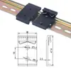 Huayi Mingtong Interruptor de Hebilla de Riel DIN35mm Hebilla de Sujeción Soporte de Montaje Aleación de Aluminio Base Negra y Blanca