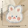 Logotipo bordado auto-adesivo patch toalha bordado cartoon animal coelho diy mão conta acessórios chenille pano patch