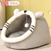 Casa para Gatos para Todas las Estaciones, Casa de Verano para Gatos, Cama Cerrada para Gatos Pequeños, Casa de Verano para Perros, Suministros de Calentamiento para Invierno