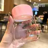 Taza en Forma de Grasa con Escala, Vaso de Agua de Vidrio de Borosilicato Alto, Taza Portátil para Servir Medicina Tradicional China, Taza de Regalo para Café, Taza para Leche de Soya