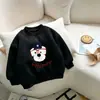 Sudadera Suelta con Forro de Felpa para Niños Otoño Invierno Nueva Ropa Infantil Estampado de Dibujos Animados Cuello Redondo Niños Niñas Manga Larga Engrosada