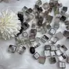 Cristal Verde Fantasma Natural Cubo de Azúcar Piedra Cruda Accesorios Cubo de Azúcar Agujero Pasante Libre Fabricante Mayorista