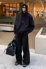 Directo de Fábrica Uso Diario Viaje Botones Calle Cordón Sudadera con Capucha Gris Casual Estilo Perezoso Color Sólido