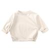 Kaji estilo coreano camisa de algodão infantil de baixo primavera e outono novos meninos e meninas off-shoulder manga comprida camisa de fundo moda solta