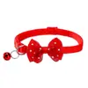 Collar para Mascotas con Lazo de Puntos Collar Pequeño con Lazo de Puntos para Gato Accesorios para Mascotas Collar con Cascabel para Perro y Gato