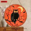 Amazon Mais Vendido Halloween Caveira Fantasma Teia de Aranha Placa de Porta de Madeira Pingente de Decoração de Casa de Madeira Impressão