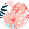 DIY540 Planta tropical Flor Luminoso Tiempo Gema Cristal Parche de vidrio redondo Accesorios Venta al por mayor