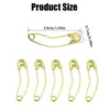 Atacado de fábrica ouro 38MM fio de aço de alta resistência pino banana fivela de segurança para roupas alfinete de segurança curvo