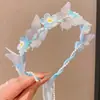 Diadema de corona de guirnalda para niños, cinta 2025, nuevo accesorio para el cabello de princesa mariposa, para niña, súper hada, cabello