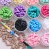 Tetris Acrílico Cuentas Sueltas Color Sólido DIY Perforadas Pulsera Colorida Cadena de Teléfono Accesorios Decorativos Mayoreo