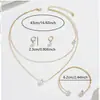 Novo Conjunto de Joias de Colar, Pulseira e Brincos de Liga de Zinco com Contas Redondas Simples, Corrente para Clavícula da Moda Versátil de Luxo Leve