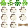 Decoración de Trébol de Madera Granja de Primavera Manualidades Colgantes Pintura Infantil de Madera Regalo del Día del Niño