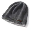 Cachemira Otoño/Invierno 2026 Nuevo de Alta Gama para Mujer de Doble Capa Bloque de Color Tejido Cálido Moda Pesado Envolvente Sombrero Casual