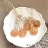Colgante de Ágata Natural Transparente con Patrón de Dragón Nube Naranja para Mujer, Collar de Moda Creativa, Joyería Colgante para Regalo de Primavera y Verano