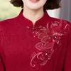 Vestido bordado de otoño y primavera para mamá, de longitud media, vestido de moda estilo chino para mujeres de mediana edad y mayores, adecuado para bodas y ocasiones formales, estilo cheongsam