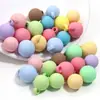 Cuentas de Caucho Acrílico con Agujeros para Colgar, Accesorios para Joyería DIY, Colgantes, Cuentas Esmeriladas, Fábrica Directa