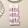 Pinza para el pelo de lazo mini simple de 3 cm Transfronteriza Pinza para el pelo Macaron Pinza para el flequillo Pinza de tiburón Juego de 6 Piezas