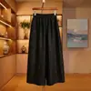 Nuevos Pantalones de Mujer Estilo Chino Viento Nacional Verano Estilo Delgado de Cintura Alta Cortos de Pierna Ancha Sueltos Adelgazantes Rectos Casuales