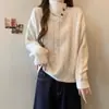 Nuevo suéter de punto trenzado para otoño e invierno, de cuello alto, que se ajusta a los hombros, usado como capa exterior, con un ajuste asimétrico y holgado, diseño versátil y un elegante top de punto