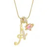 Collar Colgante Letra Rosa Planeta Chapado en Oro Cobre para Mujer, Suministro de Joyería de Diseño de Nicho de Alta Gama