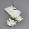 Ramo de Dalias Fantasía Transfronterizo Flor Artificial Tallo Único 3 Cabezas Flor Falsa Material Floral de Boda Decoración de Fondo de Boda Flor