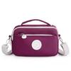 Bolsa tiracolo feminina de cor sólida e moderna, bolsa de tecido de náilon, bolsa tiracolo feminina de ombro, bolsa simples para moedas, bolsa quadrada pequena e moderna para mulheres