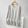 Camiseta de Malla Seda de Hielo Manga Larga para Hombre Delgada Holgada Impermeable Cuello Redondo Talla Extra T Cuello Redondo Manga Larga Transpirable Camiseta Base