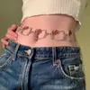 Corrente de Cintura com Franjas de Metal Estilo Étnico Boêmio para Mulheres com Saia, Acessórios de Cinto de Design de Nicho Retrô de Alta Qualidade