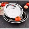 Bacia de Aço Inoxidável 304, Espessada e Aprofundada, Não Magnética, para Lavar Legumes, Tigela de Sopa Doméstica e Tigela para Massa, Prato Redondo Atacado