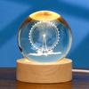 Venta al por mayor directa de fábrica sistema solar galaxia luna creativo 3d grabado láser bola de cristal luz nocturna