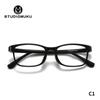 STUDIOMUKU Gafas de Madera Cool Armazón de Gafas Japonés Diseño Retro Estudiante Artístico Armazón Pequeño Redondo
