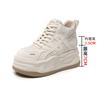 Zapatos Blancos Casuales de Suela Gruesa con Aumento Interior de Caña Alta Estilo Nuevo Otoño e Invierno Estilo Europeo y Dinámico Zapatos para Mujer Versátiles y Populares