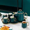 Taza de Agua Hogareña Juego de Taza de Agua de Lujo Ligero Tetera de Agua Caja de Regalo de Cerámica Taza de Té Tetera Resistente a Altas Temperaturas Taza de Regalo para Inauguración de Casa