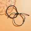 2022 Nuevo Pulsera Tejida Estilo Bohemio Combinación de Piedra Volcánica de Lava para Hombres Pulsera Hecha a Mano de Tela Vintage