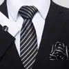 Nova gravata série listra oblíqua azul marinho moda geral masculina para negócios fabricantes de gravatas manuais atacado