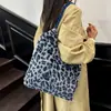 Otoño e Invierno Estampado de Leopardo Moda Felpa Elegante Bolso Tote de Gran Capacidad Bolso de Hombro Nuevo de Moda Bolso Versátil
