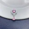 Retenção de Cor Alta Diamante Completo Zircônia Grande Gota d'Água Caixa Mágica Furo Passante Pingente Poroso Cristal Pulseira Brinquedo DIY Acessórios Material