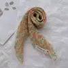 Pañuelo Cuadrado Pequeño de Algodón Histórico Floral Cachemir Colorido para Mujer 58X58 Estilo Universitario Reductor de Edad Pañuelo Pequeño Transpirable