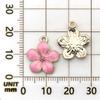 Mezcla 30 Flores Blancas con Goteo de Aceite Nuevos Accesorios de Joyería DIY Rosa Margarita Colgante Pequeño Pendientes Colgante