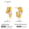 Pendientes Jieding de acero de titanio, pendientes de lujo ligero de alta gama, joyería transfronteriza de oro de 18 quilates, pendientes de acero inoxidable que no se decoloran