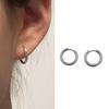 Brincos Pequenos de Círculo Estilo Coreano Elegantes Personalizados Leve Luxo Tendência Presilha de Orelha Simples Versátil Joia de Orelha de Alta Qualidade para Mulheres